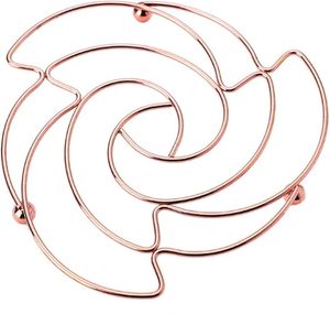 Metal Pot Mat Hot Cookware <b>Trivet</b> Holder Stand for Kitchen Countertops Dining Tables Durable Heat Resistant Stylish Design - Product Image 1