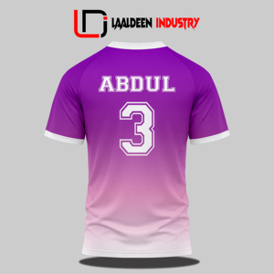 Camiseta de Fútbol para Hombre Laal Deen Industry, Sublimada, Personalizada con Nombre del Equipo y Letras, 100% Poliéster, Cuello Redondo, Manga Corta, Corte Atlético - Product Image 3