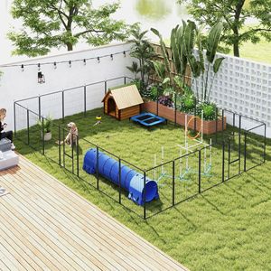 Recinto/Gabbia per Animali Domestici in PVC e Poliestere alla Moda per Cani e Gatti, per Uso Interno ed Esterno, con Chiusura a Corda, Ideale per Viaggiare - Product Image 1