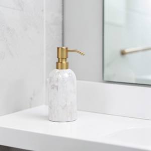 Juego de Accesorios de Baño de Lujo en Madreperla, Hecho a Mano, Decorativo, con Detalles en Dorado |   Decoración Premium para el Hogar y Hoteles - Product Image 4