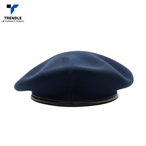 Custom Made Formal Ceremonial Parade Beret <b>Hat</b> with Metal Badge 100% Wool Wholesale Supply - Product Image 4