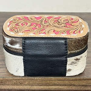 Estuche de Viaje Pequeño para Joyas al por Mayor, Caja Organizadora de Joyería de Cuero Hecha a Mano Personalizada para Almacenamiento y Exhibición de Anillos, Collares y Pendientes - Product Image 5