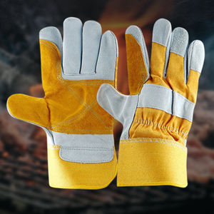 ถุงมือหนังวัวทนทานต่อการสึกหรอ NESTA SPORTS สีขาวและสีเหลือง ถุงมือป้องกันสำหรับงานเชื่อม - Product Image 4