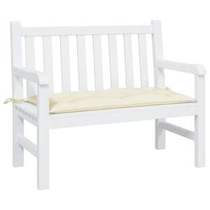 Cream White 39.4"x19.7"x2.8" Oxford Fabric <b>Garden</b> Bench <b>Cushion</b> Elegant Seat <b>Cushions</b> & Pillow - Product Image 3