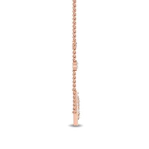 Collar con Colgante de Diamante Ovalado de 0.59 Quilates Cultivado en Laboratorio, con Delicado Solitario en Oro Rosa de 18K Auténtico - Product Image 4