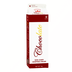 ครีมหวานฮาลาลคุณภาพสูงสำหรับขายส่ง รสชาติอร่อย ไม่ใช้นม ผลิตแบบ OEM/ODM สำหรับเบเกอรี่ ใช้ครีมช็อกโกแลตผสมนมแบบวิปปิ้ง 1 กก. - Product Image 1