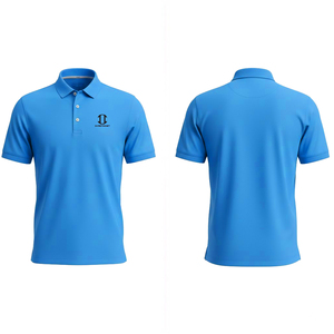 Polo de Manga Corta Negro para Hombre, Logotipo Bordado, Color Sólido, Informal, Transpirable, Tela Oxford, Corte Regular - Product Image 3