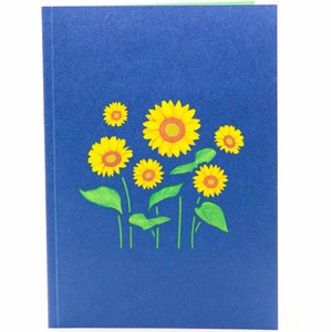 การ์ดป๊อปอัพ 3 มิติ คอลเลกชันดอกทานตะวันหลากสี การ์ดอวยพร 3 มิติ การ์ดอวยพรทำมือ งานฝีมือกระดาษ การ์ดอวยพรทำมือ - Product Image 4