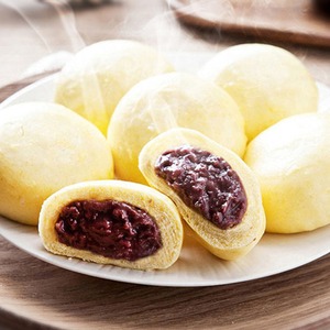 [MILWON] Ensemble de petits pains coréens surgelés pour le petit-déjeuner, à la pâte de haricot rouge, Jjinppang traditionnel, petits pains cuits à la vapeur Anheung - Product Image 1