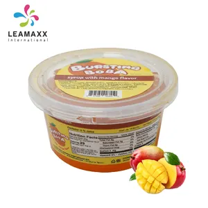 Mini Tub Taiwan Bubble Tea Wholesale New Product 490g Instant Mango Bursting Boba Pure 15 Popping Boba Juice Ball