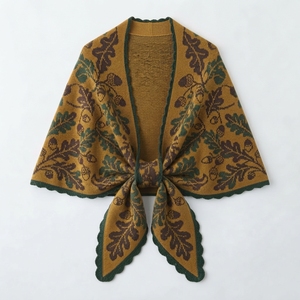 Wholesale Custom Jacquard Knitted Shawl Wrap Heavyweight Warm Winter Blanket Scarf Poncho Ladies Oversized Wrap Factory Price - Product Image 5