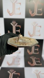 Pendentif en forme d'hexagone avec motif 'Home Rent Due', pendentifs en moissanite, bijoux fins hip-hop en argent sterling 925 - Product Image 2