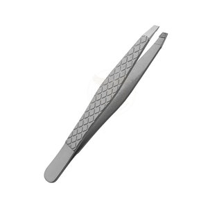 แหนบถอนขนคิ้วแบบเฉียงสำหรับขายส่ง พร้อมด้ามจับที่สะดวกสบาย - Product Image 1