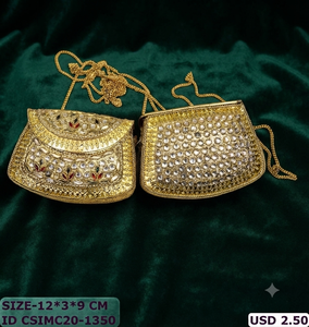 Elegante Bolso de Noche con Cierre de Mosaico Metálico Adornado con Pedrería, Accesorio de Moda para Mujer para Todas las Temporadas - Product Image 1