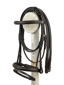 Brida Inglesa de Cuero con Diseño Anatómico, Color Marrón, Talla Completa, Equipo de Equitación - Product Image 1