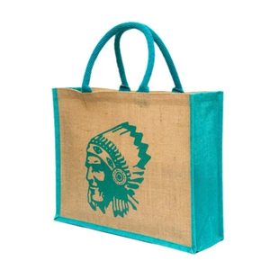 Custom Large Size Burlap Grocery Jute Women Shopping Bag - Product Image 2
