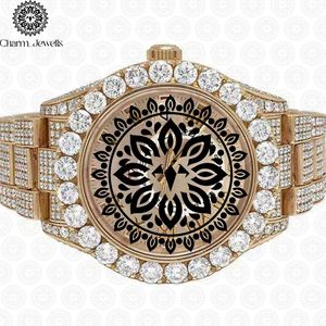 Montre de luxe pour homme Charm Jewells en acier inoxydable, cadran carré de 40 mm, cristal saphir, mouvement mécanique analogique, étanche 10 bars - Product Image 5