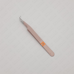 Stainless Steel Eyelash Extension Tweezers Fiber Tip Precision Lash Applicator <b>Tool</b> Custom Logo Private Label - Product Image 6