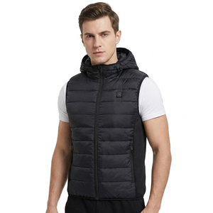 Winter Outdoor Unisex 5V <b>USB</b> Rechargeable Electric Heated Lightweight Down Vest with Carbon Fiber <b>Heating</b> Pads - Product Image 2