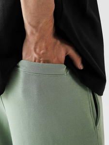 Pantalones anchos de color verde claro para hombre, cintura elástica, ropa informal transpirable para verano - Product Image 4