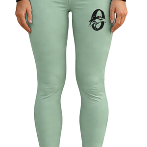 Pantalon d'équitation pour femme vert sauge, taille haute, extensible, avec grip aux genoux, pour entraînement et compétition, vêtements de sport professionnels - Product Image 4
