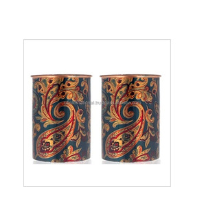 100% Natural Handmade Printed Copper <b>Glass</b> Cup Drinking <b>Glasses</b> Tumblers for Drinks <b>Glass</b> and Custom Price - Product Image 1