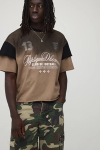 Camiseta holgada de gran tamaño para hombre, estilo boxy con hombros caídos, de algodón grueso, estilo streetwear, informal, de verano. - Product Image 2