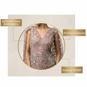 Robe de soirée longue sirène haut de gamme moderne pour femme, col en V, ornée de cristaux, respirante |   Robe de soirée de luxe pour mariages - Product Image 2