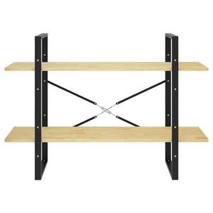 Librería de madera de pino sin tratar y metal negro - Product Image 5