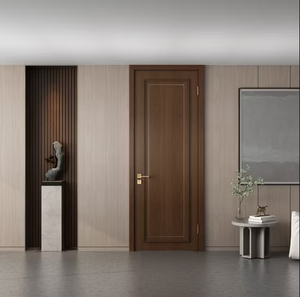 Puertas de Entrada de Madera Maciza Moderna con Acabado Impermeable HDF, Diseño Nuevo en Oferta - Product Image 4