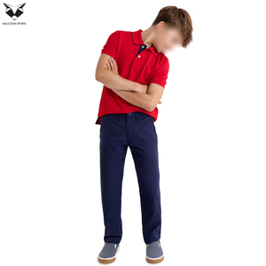 Camisetas Polo Deportivas para Niños, Color Rojo Sólido, Manga Corta, Camisetas Polo Atléticas para Niños, Logotipo Personalizado, Tops de Golf para Niños de Verano - Product Image 4