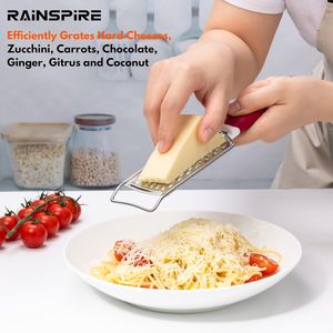 Rallador de Queso Profesional de Acero Inoxidable con Raspador de Limón, Herramienta de Cocina Manual para Rallar Queso, Chocolate y Limón - Product Image 4