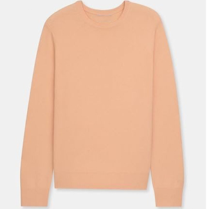 Sweat-shirt à col rond pour femme, couleur unie, manches longues, tricoté, 100% coton, respirant, vêtements d'automne - Product Image 2