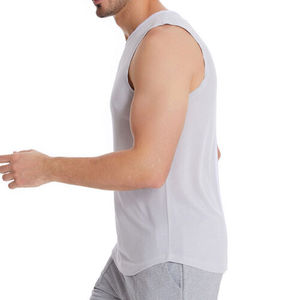 Débardeur oversize pour homme, style streetwear, avec emmanchures profondes, blanc, sans manches, mode urbaine, style hip hop, gilet d'été - Product Image 2