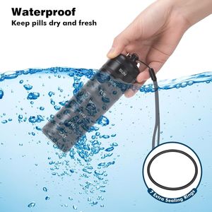 Organizador de Pastillas Semanal Premium de Metal, 7 Días, 2 Tomas Diarias, Resistente al Agua, Estuche de Viaje AM PM, Estuche de Almacenamiento de Pastillas Resistente - Product Image 4