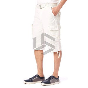 Pantalones Cortos Cargo de Alta Calidad 100% Algodón para Hombre, Casuales, Deportivos, de Cintura Media, Secado Rápido, Diseño Liso - Product Image 3