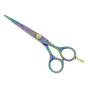 Premium German Stainless Steel Sharp <b>Blade</b> Right-Handed Professional <b>Barber</b> Hair Cutting Scissors Multi Color Finish Gold Screw - Product Image 1