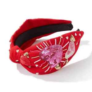 Diadema Unisex de 36 cm con Cuentas de Vidrio Bordadas, para Fiestas, Bodas, Regalos Festivos, Diadema Elegante, Accesorio para el Cabello - Product Image 2