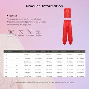 Hommes Halloween Arabian Prince Satin Ensembles Gilet Top et Pantalon Costumes pour Contes de Fées Cosplay Danse du Ventre Halloween Costumes de Scène - Product Image 6