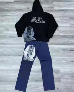 Sudadera con Capucha SDL Extra Grande para Hombre, 100% Algodón, Estilo Urbano de Alta Calidad, Estampado Serigrafiado, Lavado con Efecto Desgastado por el Sol, Sudadera con Capucha SDL para Hombre - Product Image 5