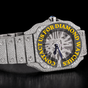 Reloj de Pulsera Exclusivo para Hombre, con Diamantes de Moissanita, Esfera Cuadrada de Oro Blanco, Estilo Hip Hop, Personalizado - Product Image 2