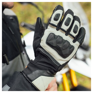 Gants en cuir pour hommes, pour le cyclisme, l'hiver, imperméables, avec fermeture à boucle, noirs - Product Image 3