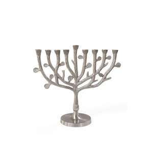 Produits artisanaux, arbre de vie en métal, menorah à 9 bras, support décoratif pour bougies, porte-bougie, accessoires pour la maison - Product Image 1