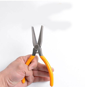 Pince professionnelle pour extensions de cheveux en acier inoxydable avec poignées orange, outil de fusion à la kératine, connecteur de perles pour extensions capillaires - Product Image 2