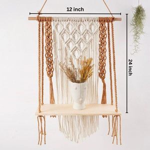 MORE Décoration murale en macramé bohème indien en coton tissé à la main pour chambre à coucher, couloir, chambres d'enfants et d'adolescents, toutes occasions - Product Image 3