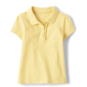 Polo pour filles, production de masse, coupe moderne, respirant, tricoté, uni, manches longues, vêtements décontractés élégants - Product Image 4