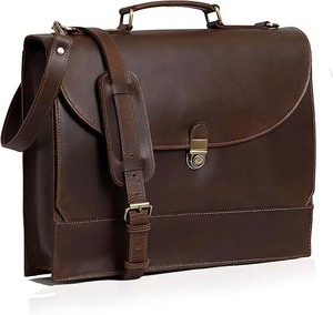 Housse pour ordinateur portable en cuir véritable de qualité supérieure, grande capacité, antivol, design imperméable, logo personnalisé, portable - Product Image 1
