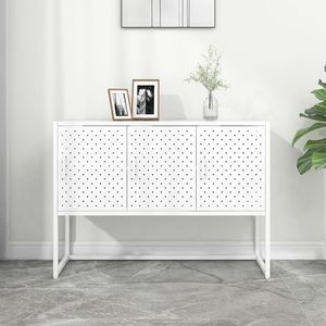41.3 della credenza in acciaio bianco \ "x13.8 \" x29.5 \ "dimensioni - Product Image 1