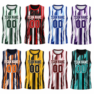 เสื้อบาสเก็ตบอลเยาวชนแบบสั่งทำพิเศษ ไซส์พลัส แขนกุด สำหรับทีม แห้งเร็ว ชุดทีมสโมสร รับผลิตแบบ OEM ODM - Product Image 2