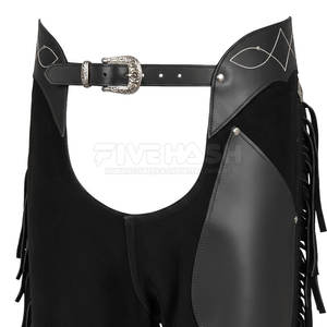 Cuissardes en daim à taille réglable pour la pratique quotidienne du cow-boy, de l'équitation et du travail à la ferme - Product Image 5